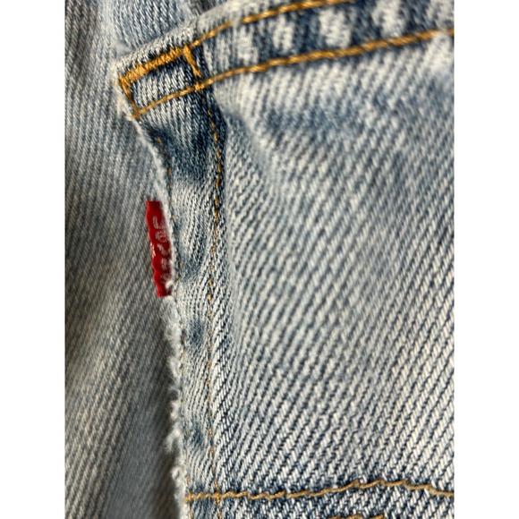 Levis 505 Jeans Mens W34 L30 Light Wash Vintage Made in USA Regular Fit Denim - Picture 9 of 14